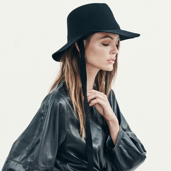 Janessa Leone Accessories - Janessa Leone Jordan Packable Wool Fedora Hat